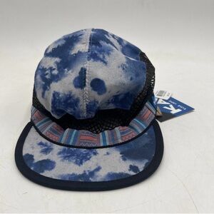 KAVU Hat Cap Strap Back Large Blue Sky Tie Dye Mesh Trailrunner